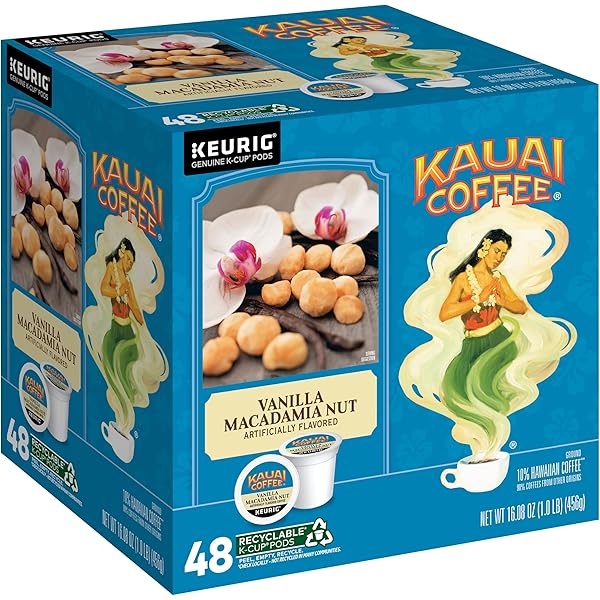 Amazon.com: Kauai Coffee K-Cup Pods - Vanilla Macadamia Nut Flavor
